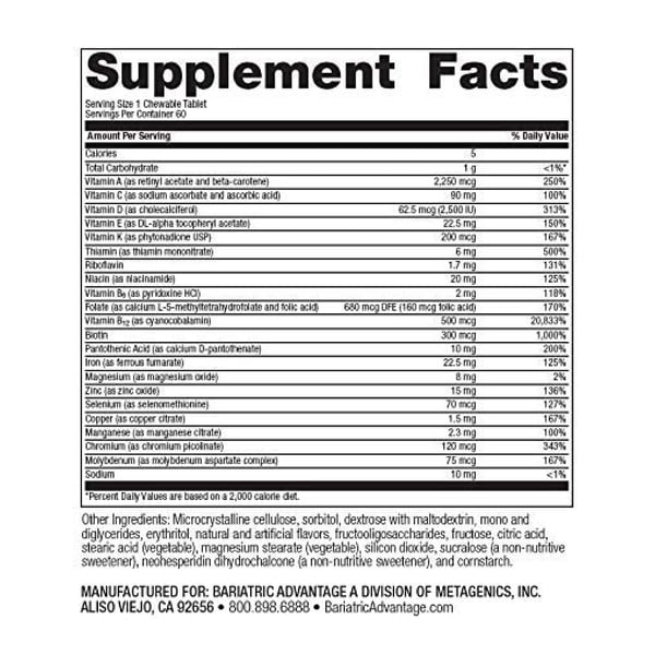 Bariatric Advantage - Chewable High ADEK Multivitamin