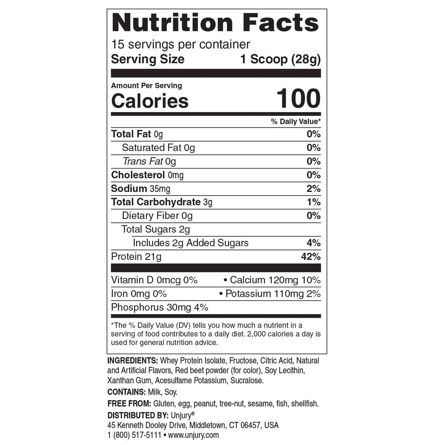 Unjury - Protein Powder - Strawberry Sorbet