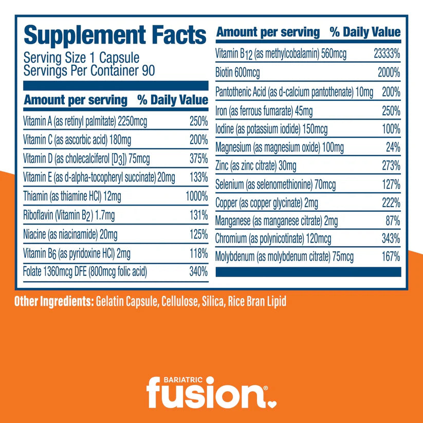Bariatric Fusion - Multivitamin Capsule w/ iron