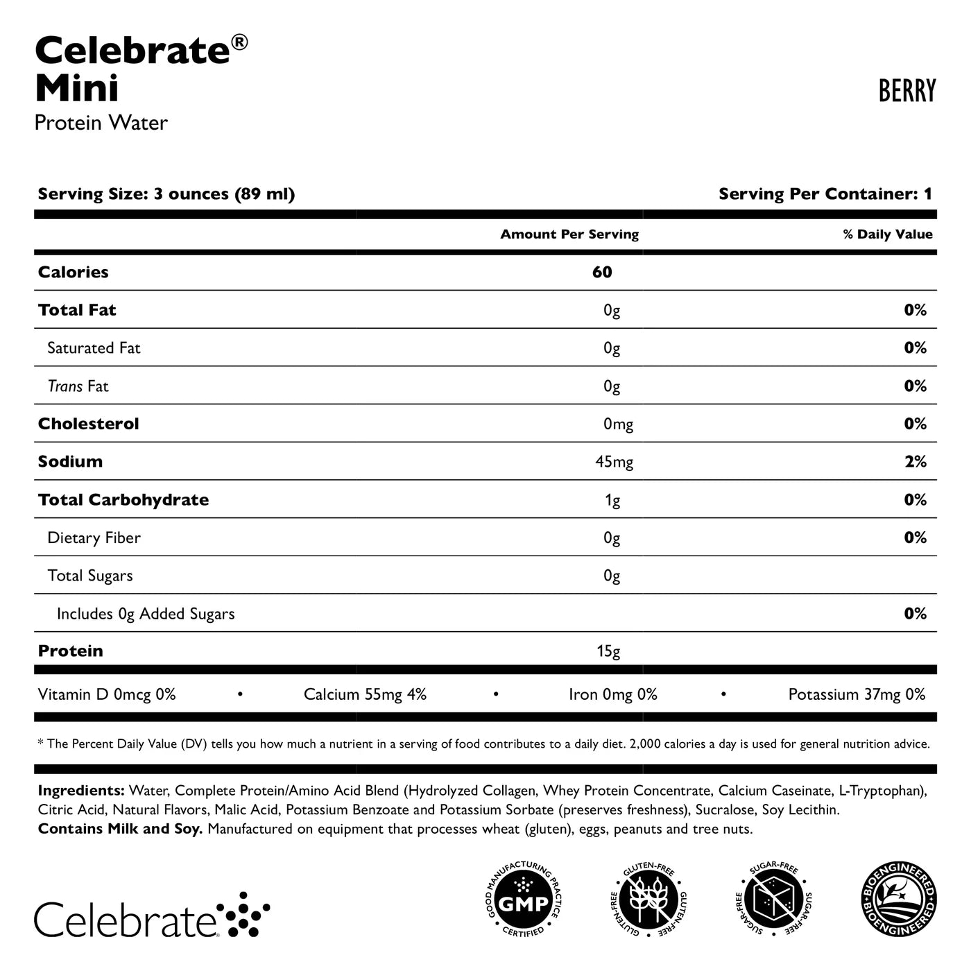 Celebrate - Protein Shots - Berry Flavor (single)