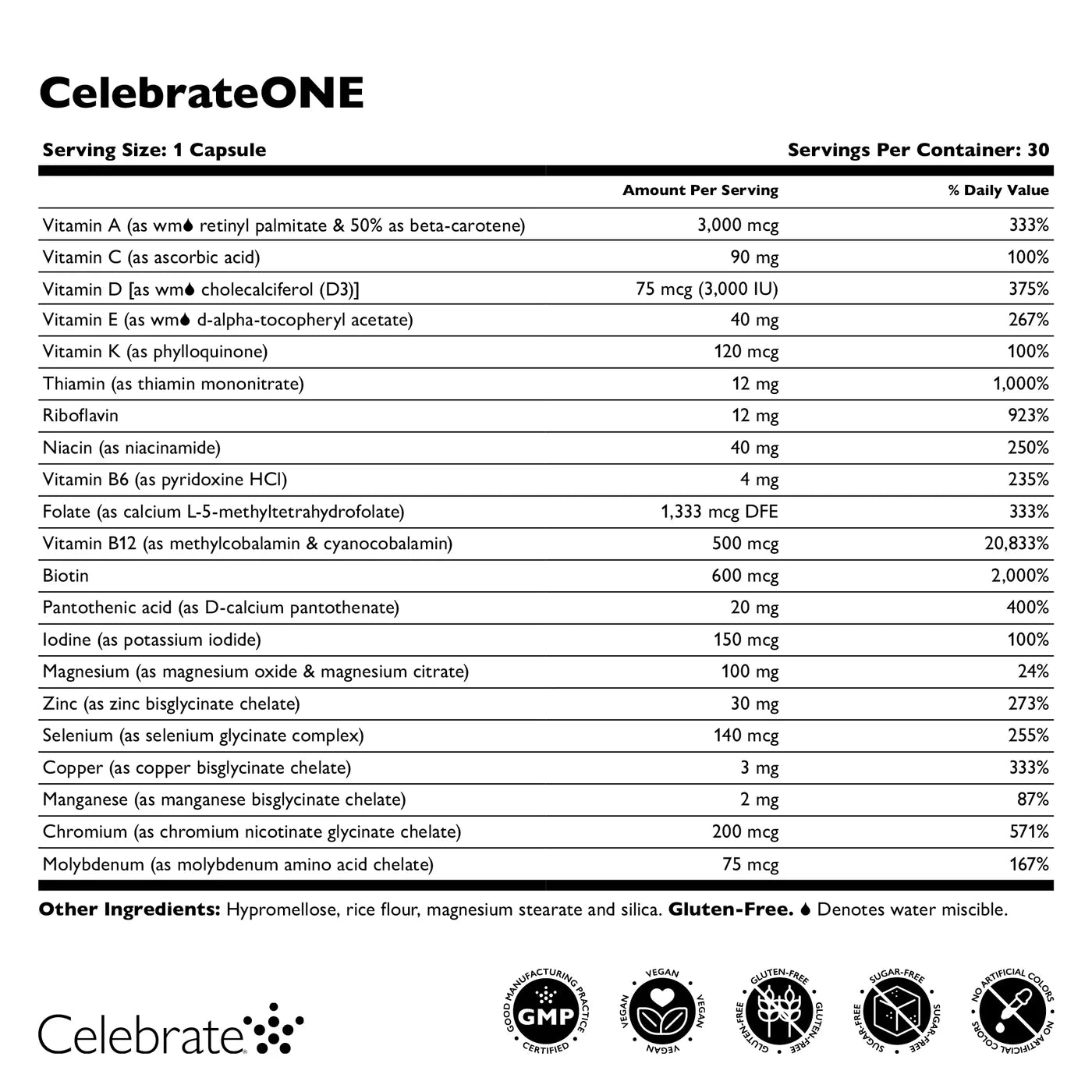 CelebrateONE Capsule (iron free)