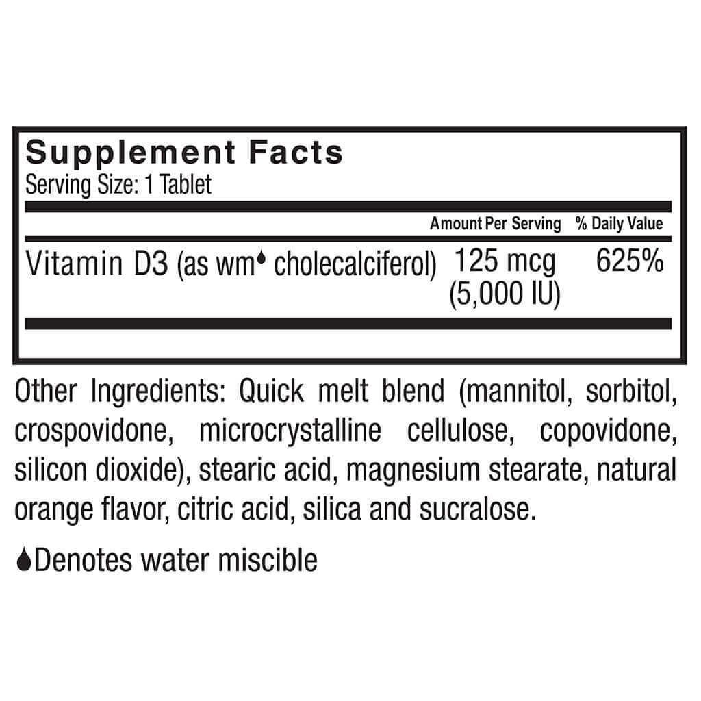 Celebrate - Vitamin D (Quick Melt) - Orange (5000 IU)